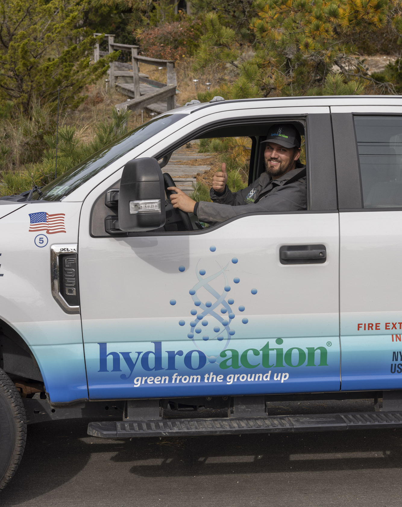 Hydro-Action truck with driver